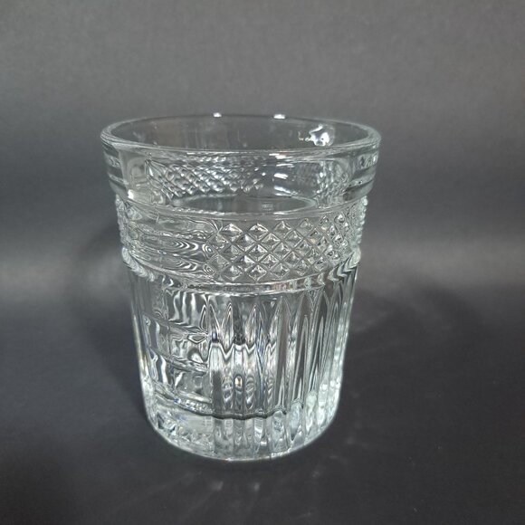 Libbey Radiant Double Old Fashioned Drinking Glass Clear Diamond Pattern - Picture 9 of 11